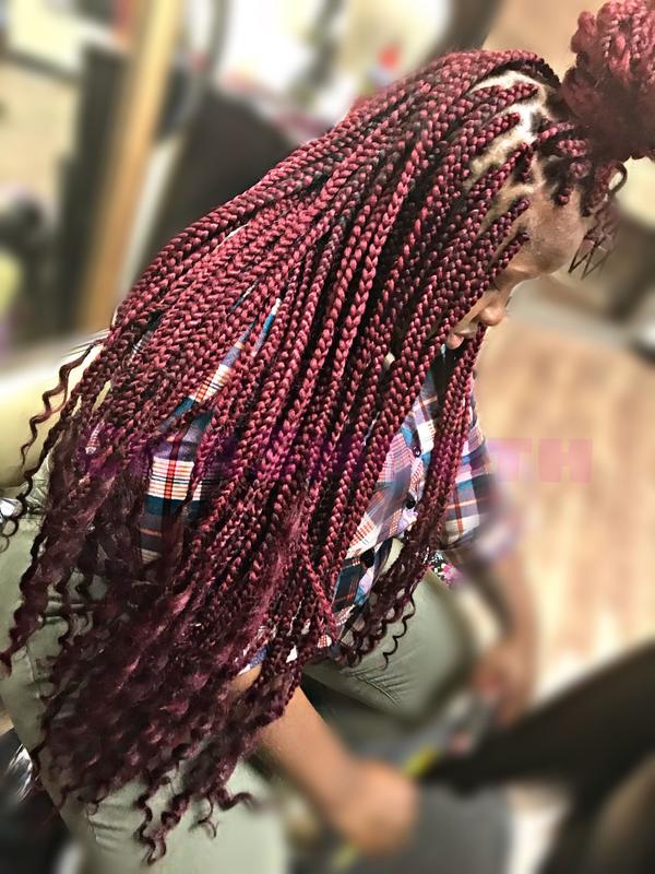 Urban chic: medium box braids