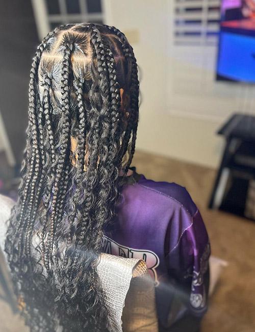 Box braids, Jumbo braids