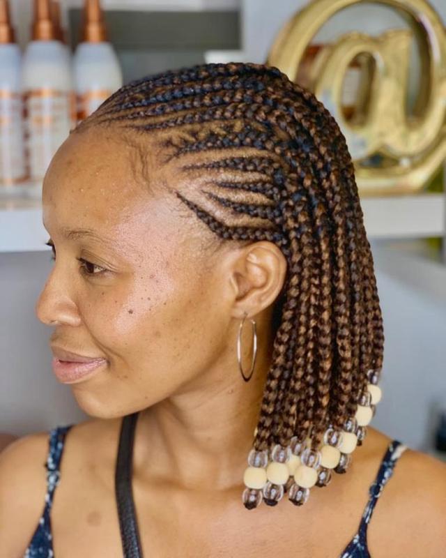 Tribal braids with beads