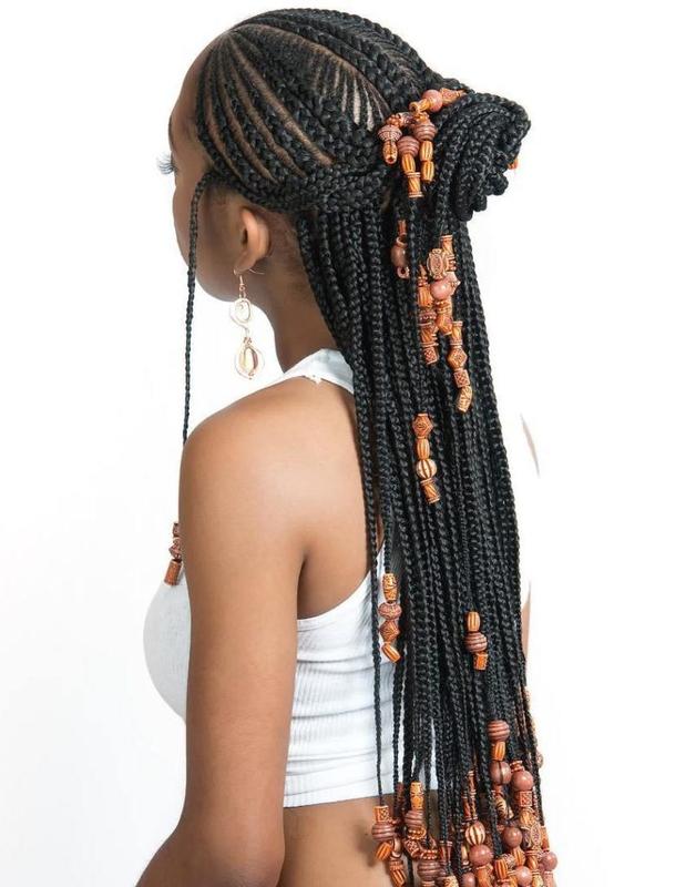 Tribal braids with a fade