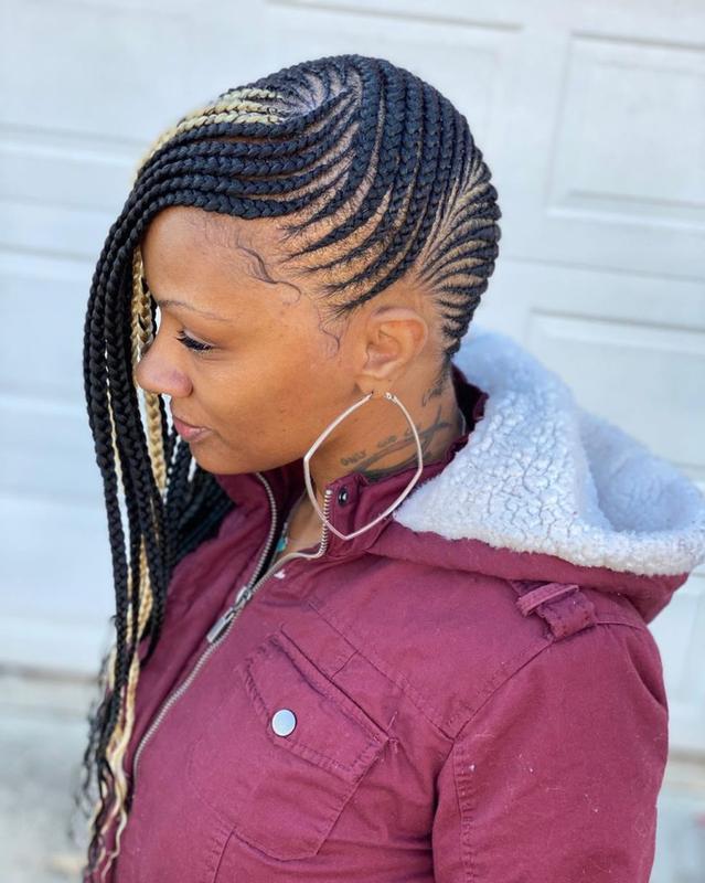 Lemonade braids with highlights