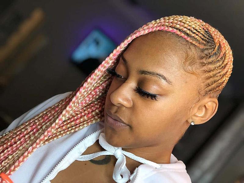 Bold lemonade braids