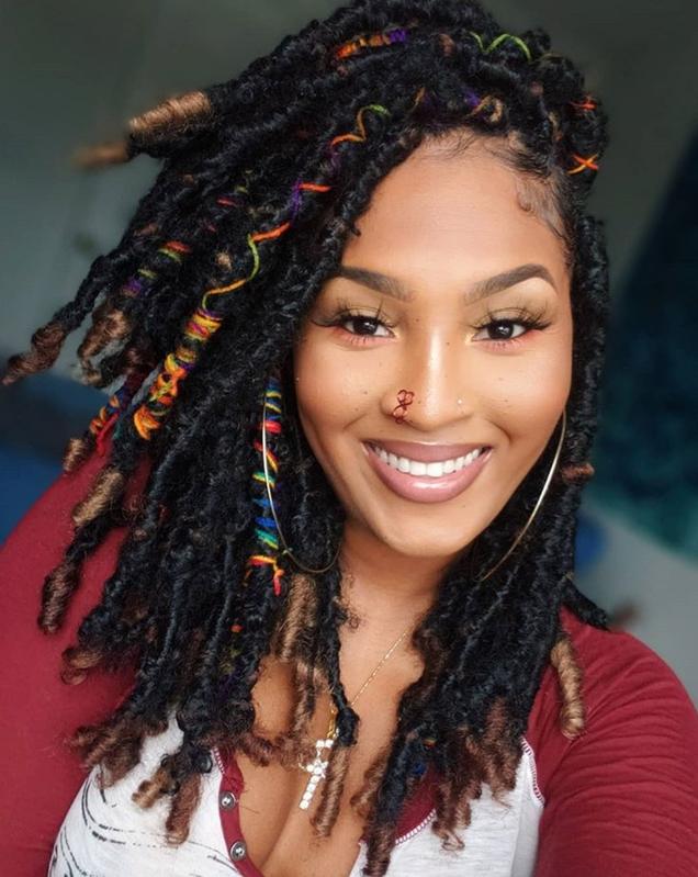 Long, flowing bohemian braids