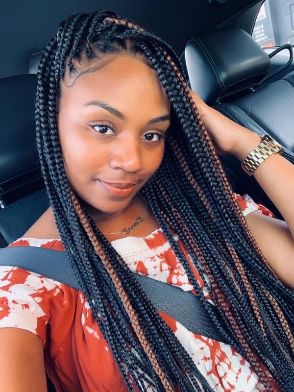 Beautiful medium box braids