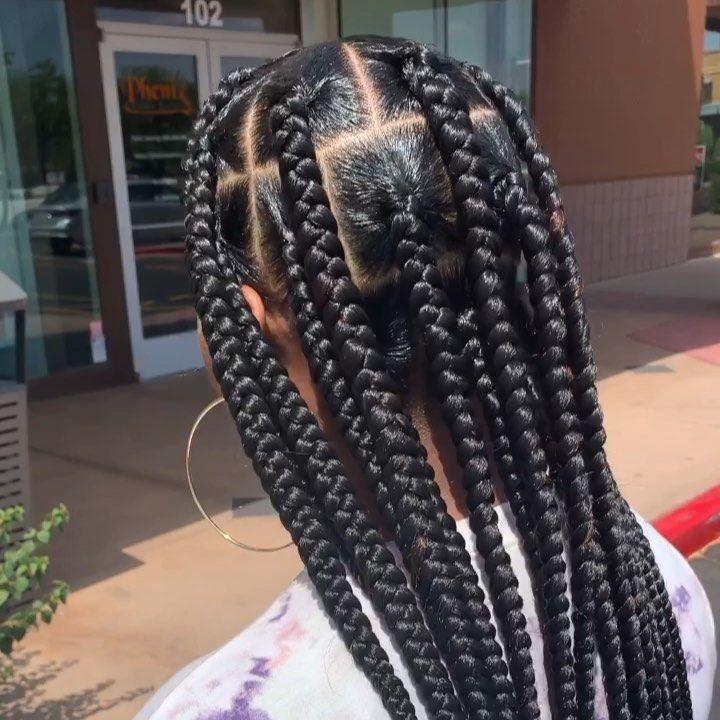 Box Braids with Curls