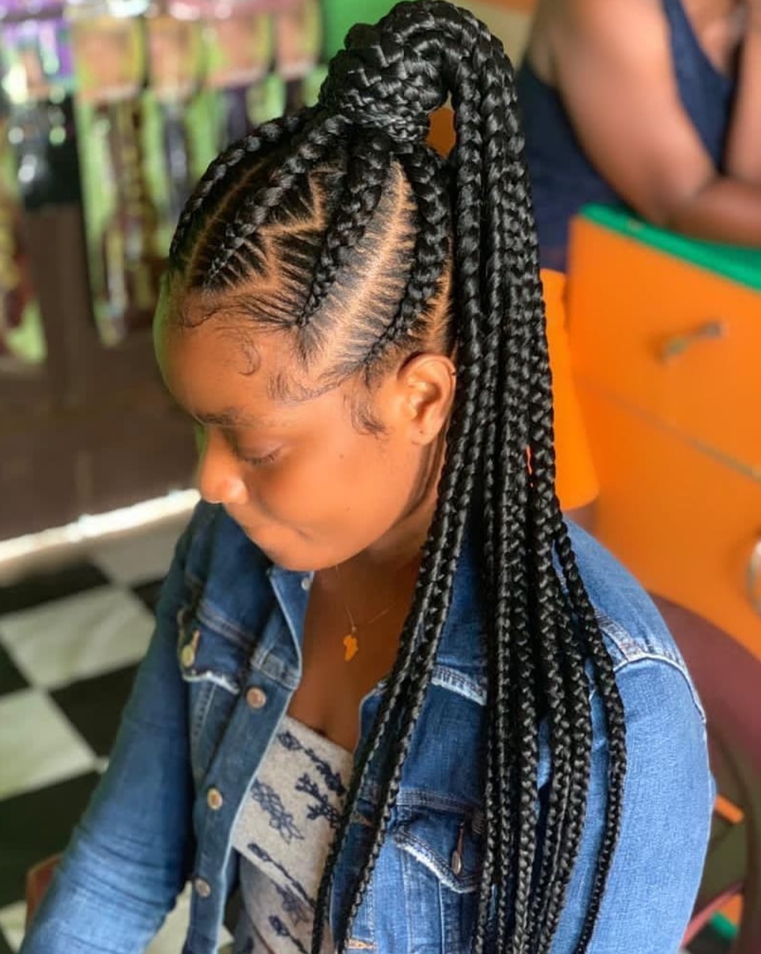 Stylish trending cornrows