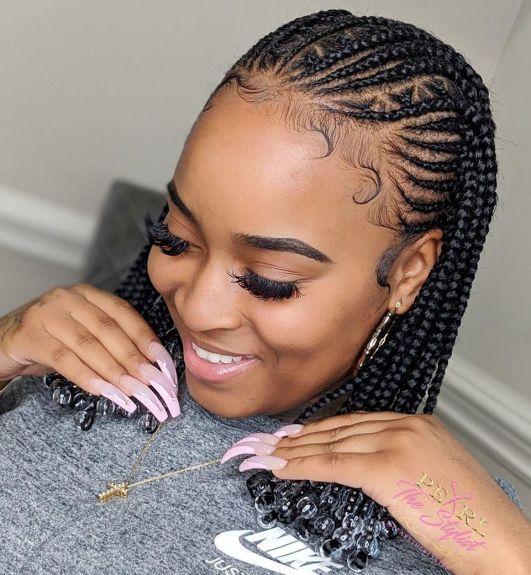 Stylish trending cornrows