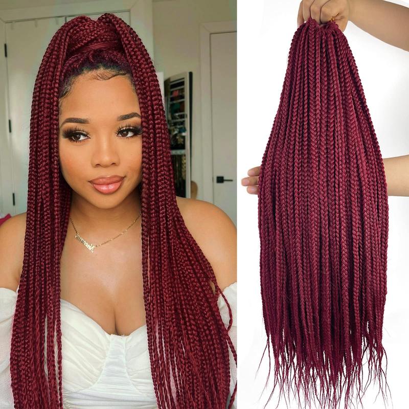 Neat small box braids