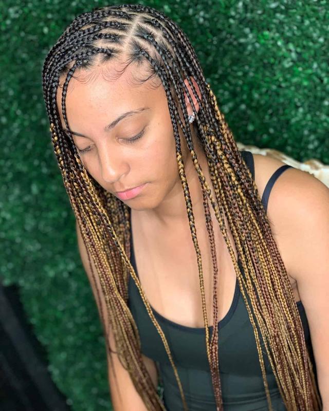 Medium box braids