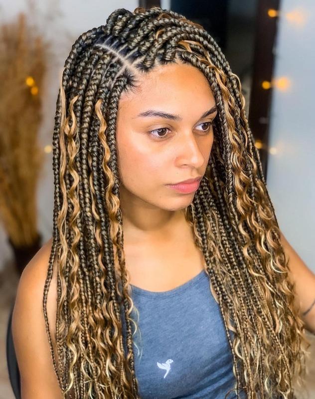 Medium box braids