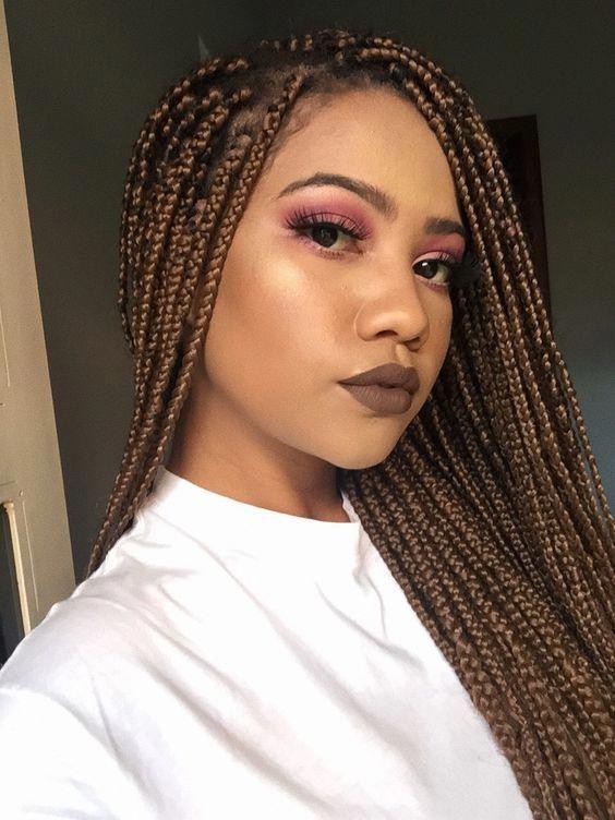 Small box braids with a twist