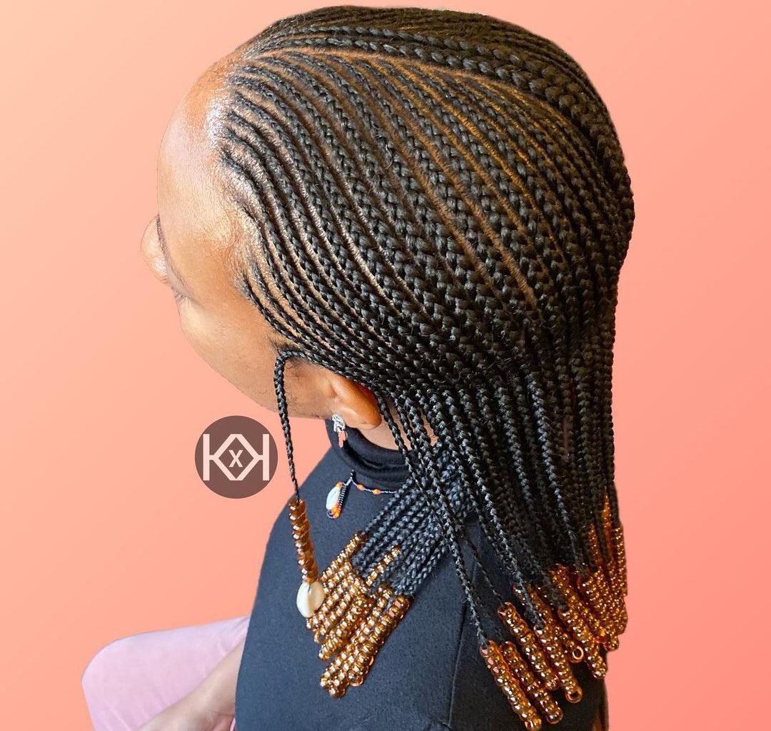 Stylish trending cornrows