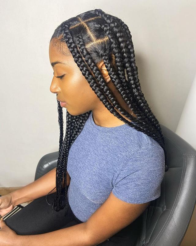 Gorgeous knotless braids