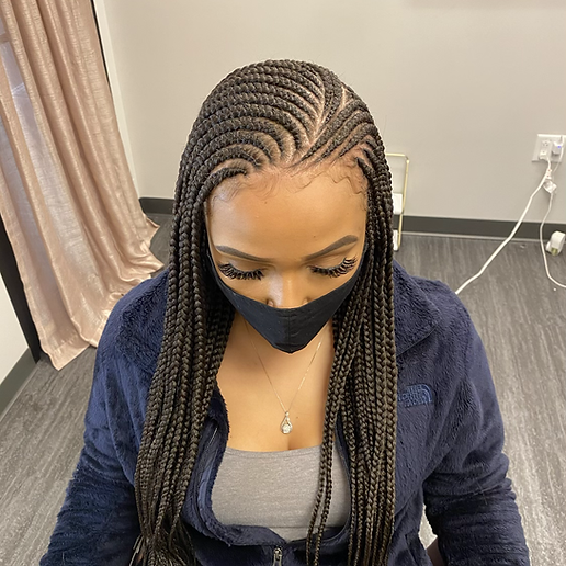 Neat small box braids