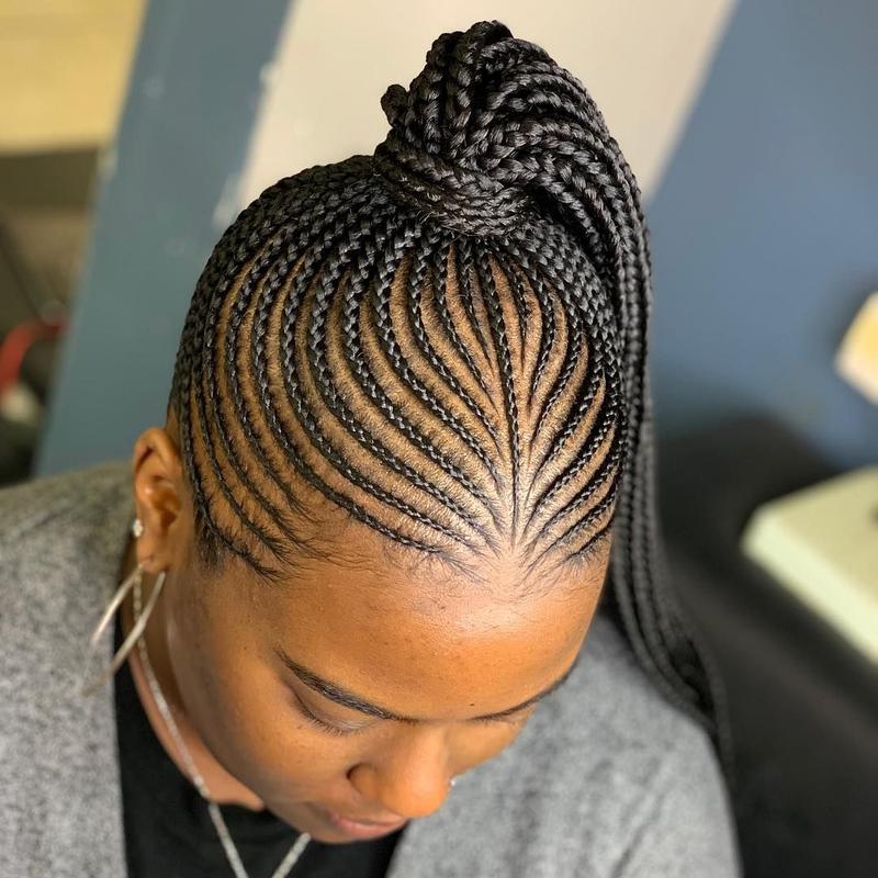 Stylish trending cornrows