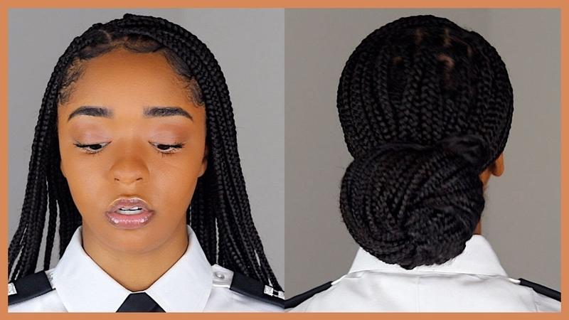 Neat small box braids