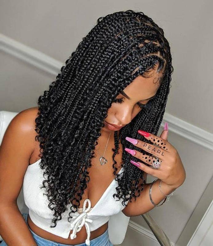 Beautiful knotless braids