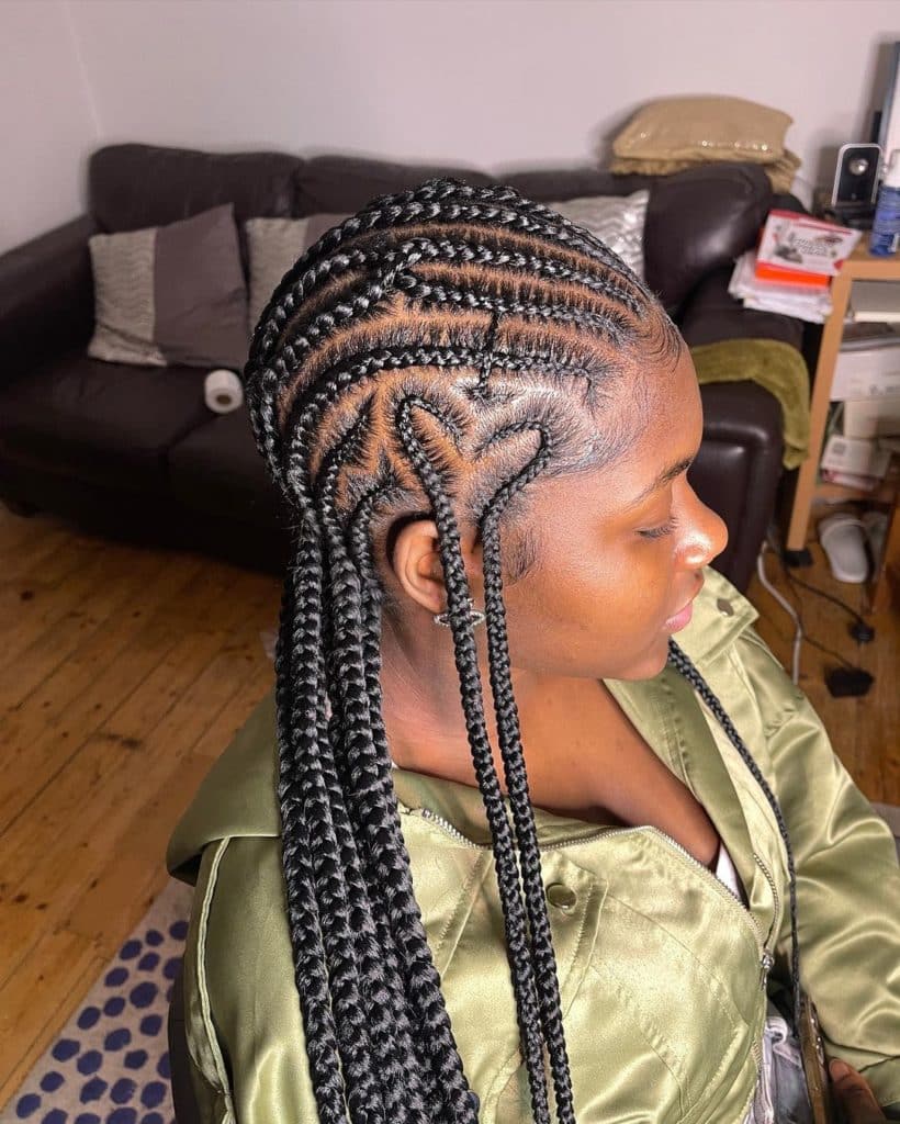 Stylish trending cornrows