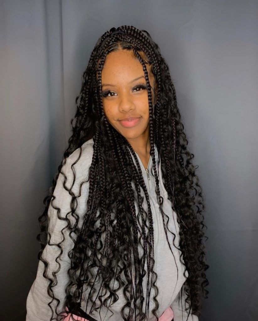 Neat small box braids