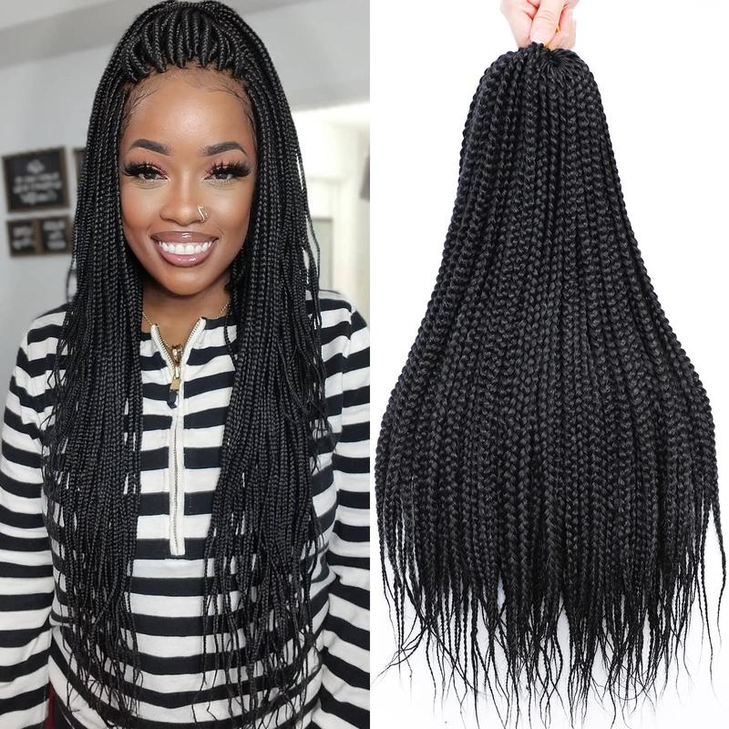 Neat small box braids