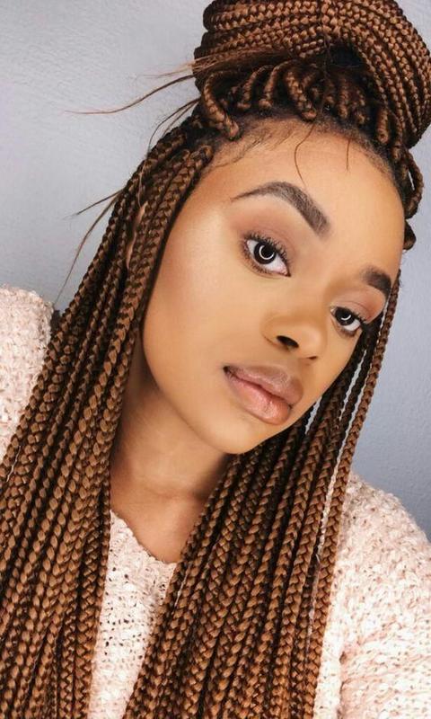 Neat small box braids