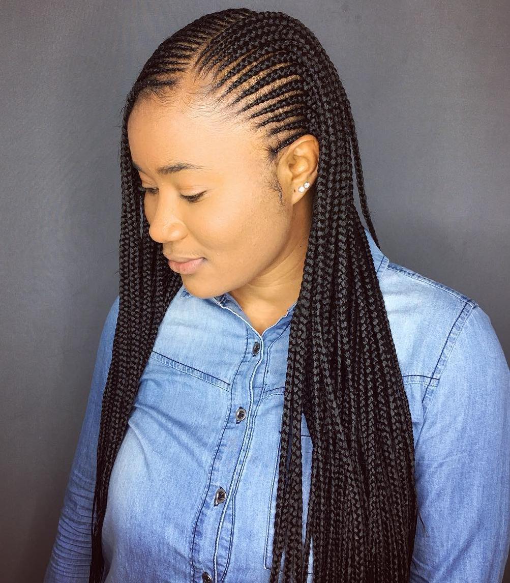 Stylish trending cornrows