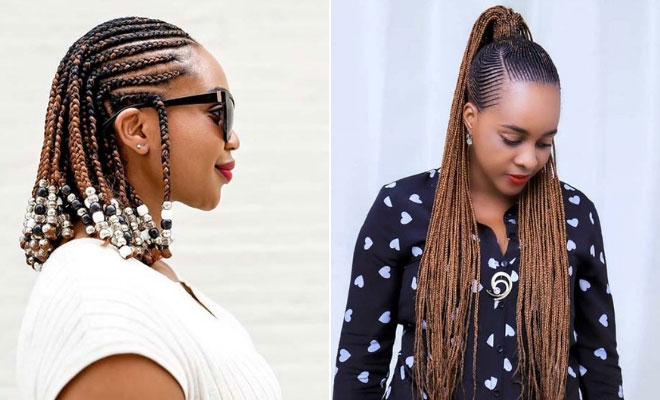 Stylish trending cornrows