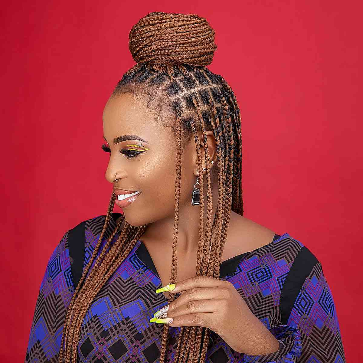 Neat small box braids