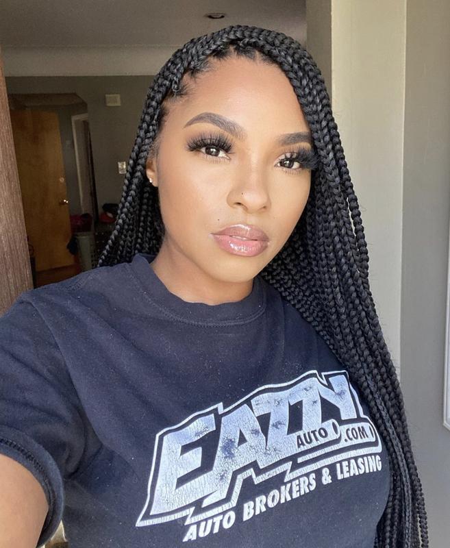 Glamorous medium box braids