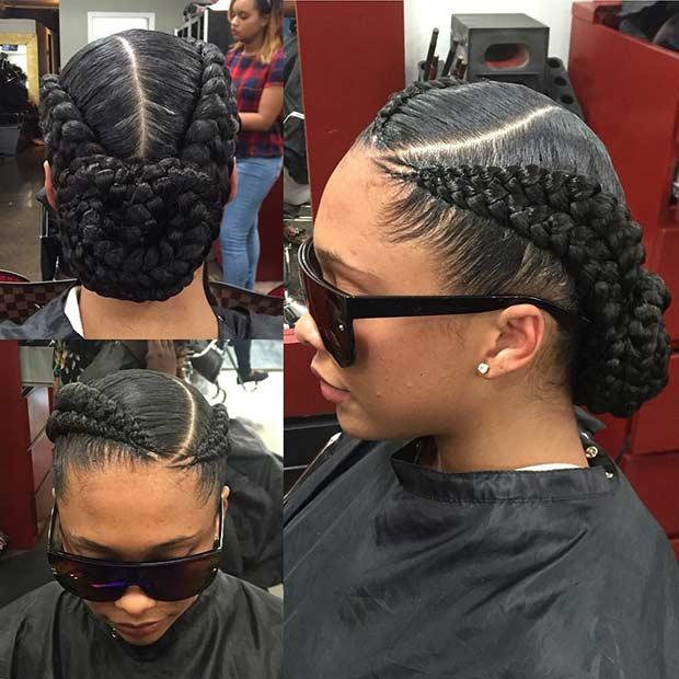 Stylish trending cornrows