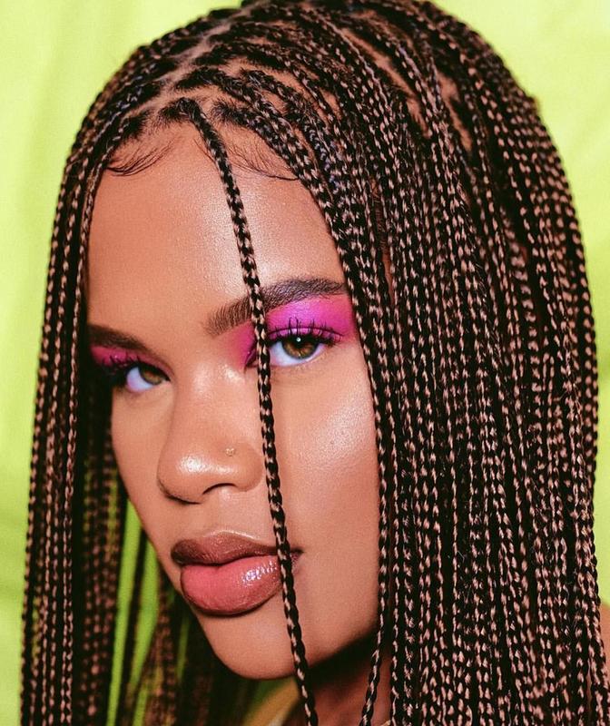 Neat small box braids