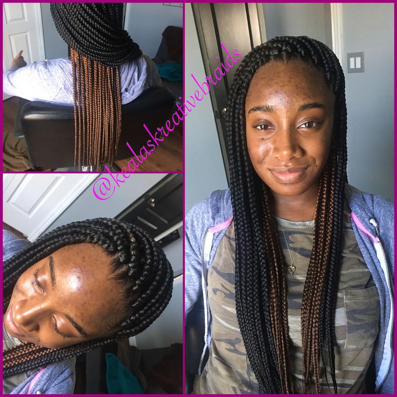 Neat small box braids