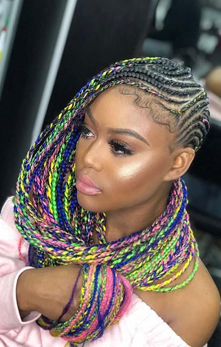 Vibrant Lemonade Braids