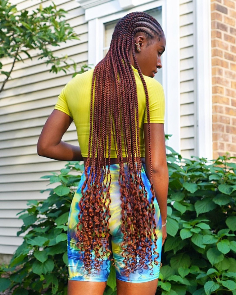 Stylish trending cornrows