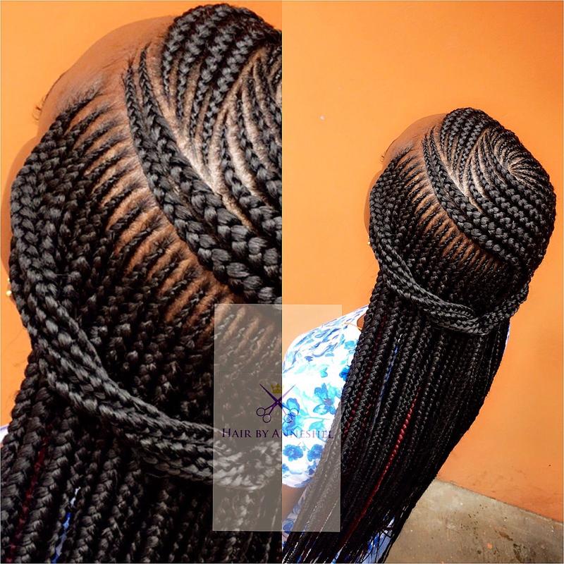 Neat small box braids