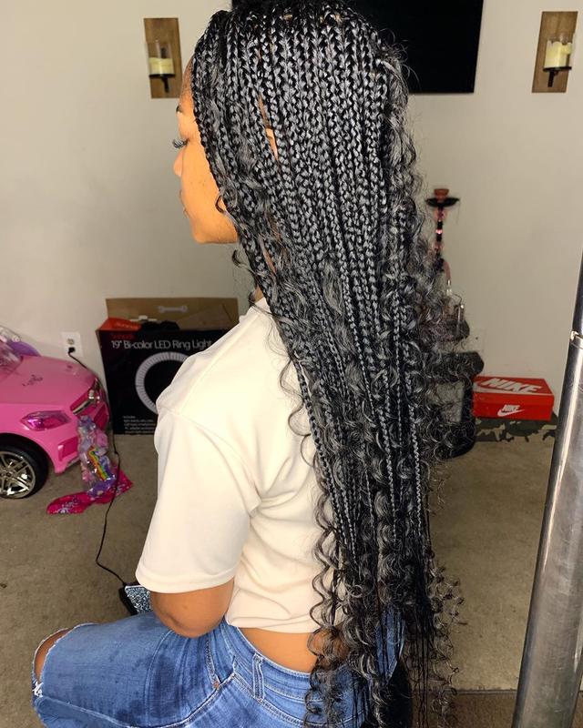 Long bohemian braids