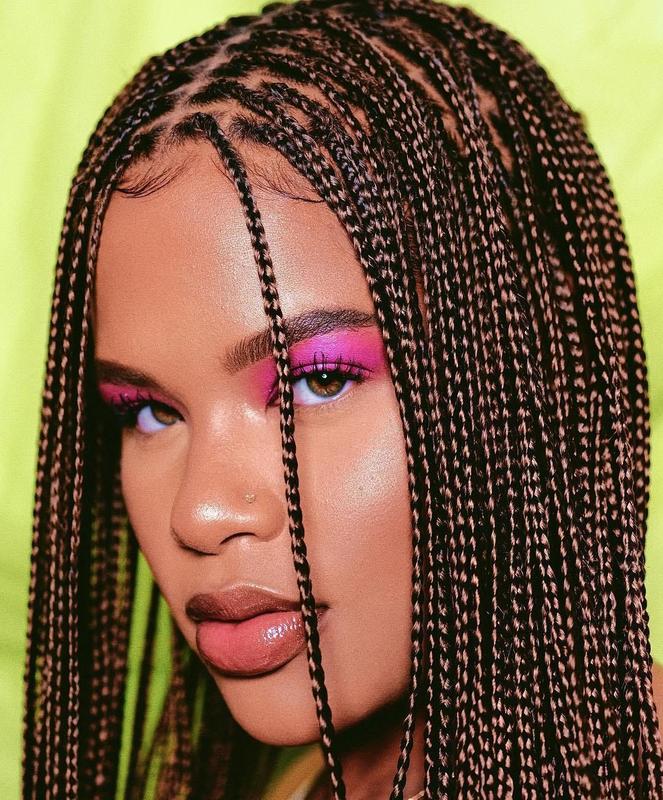 Neat small box braids