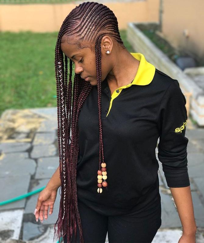 Lemonade braids with beads