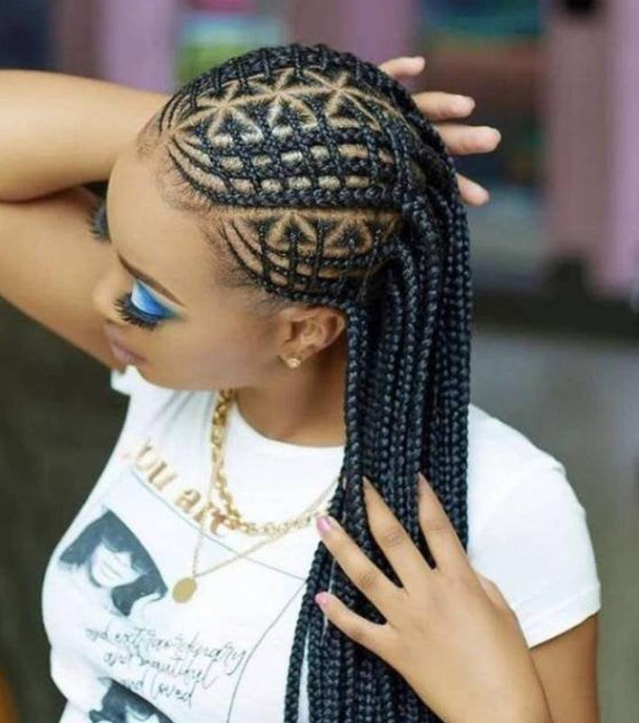 Stylish trending cornrows