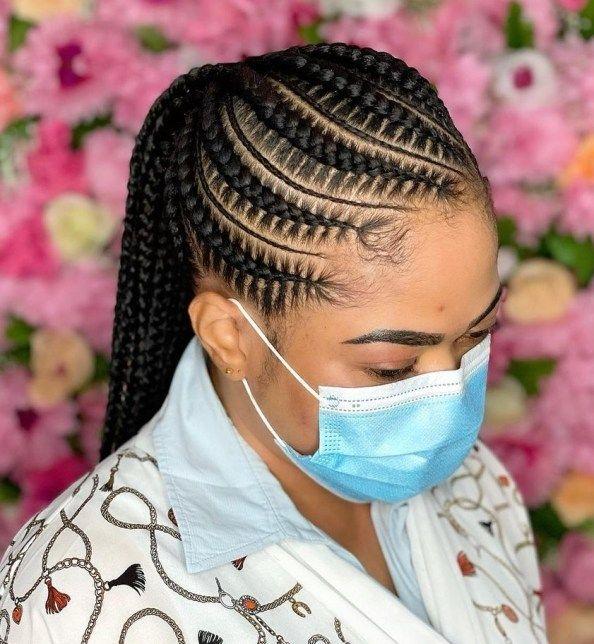 Stylish trending cornrows