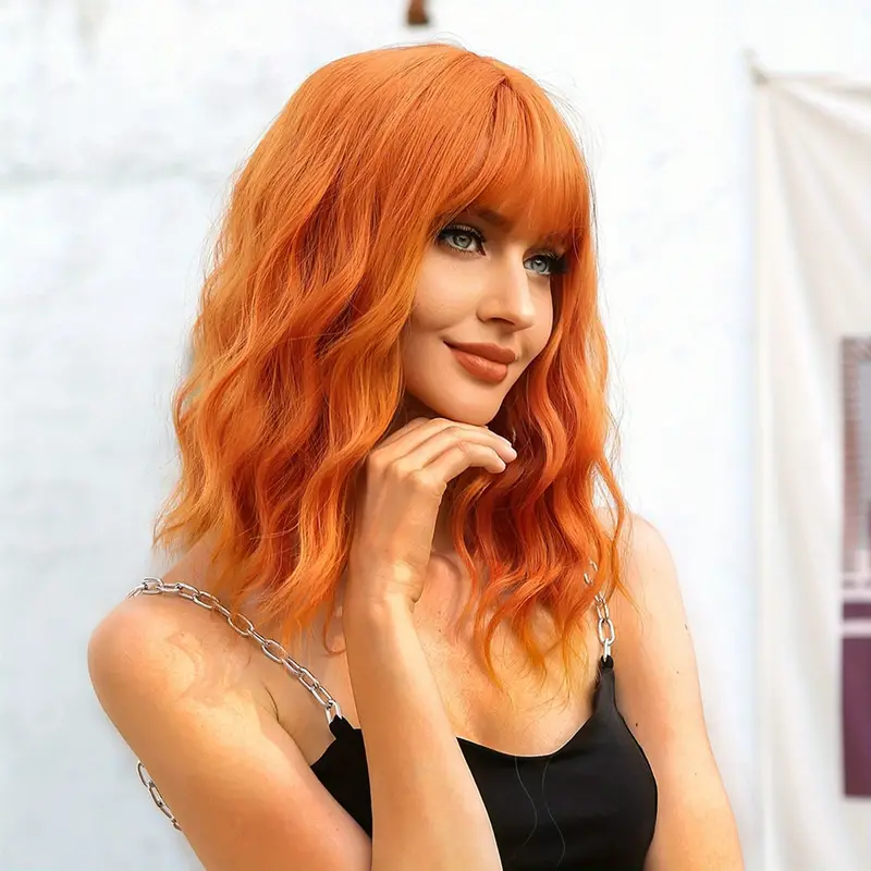 Frizzy Orange Wigs